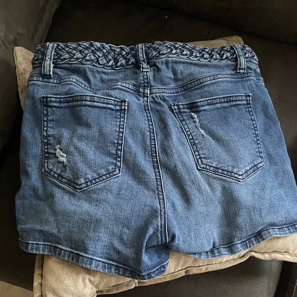 Francesca's Collections Distressed Blue Jean Shorts - Picture 4 of 6